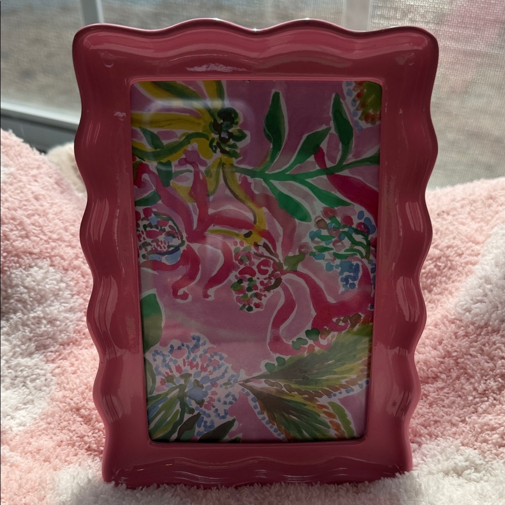 Lilly Pulitzer print in Pink Frame with Floral Design